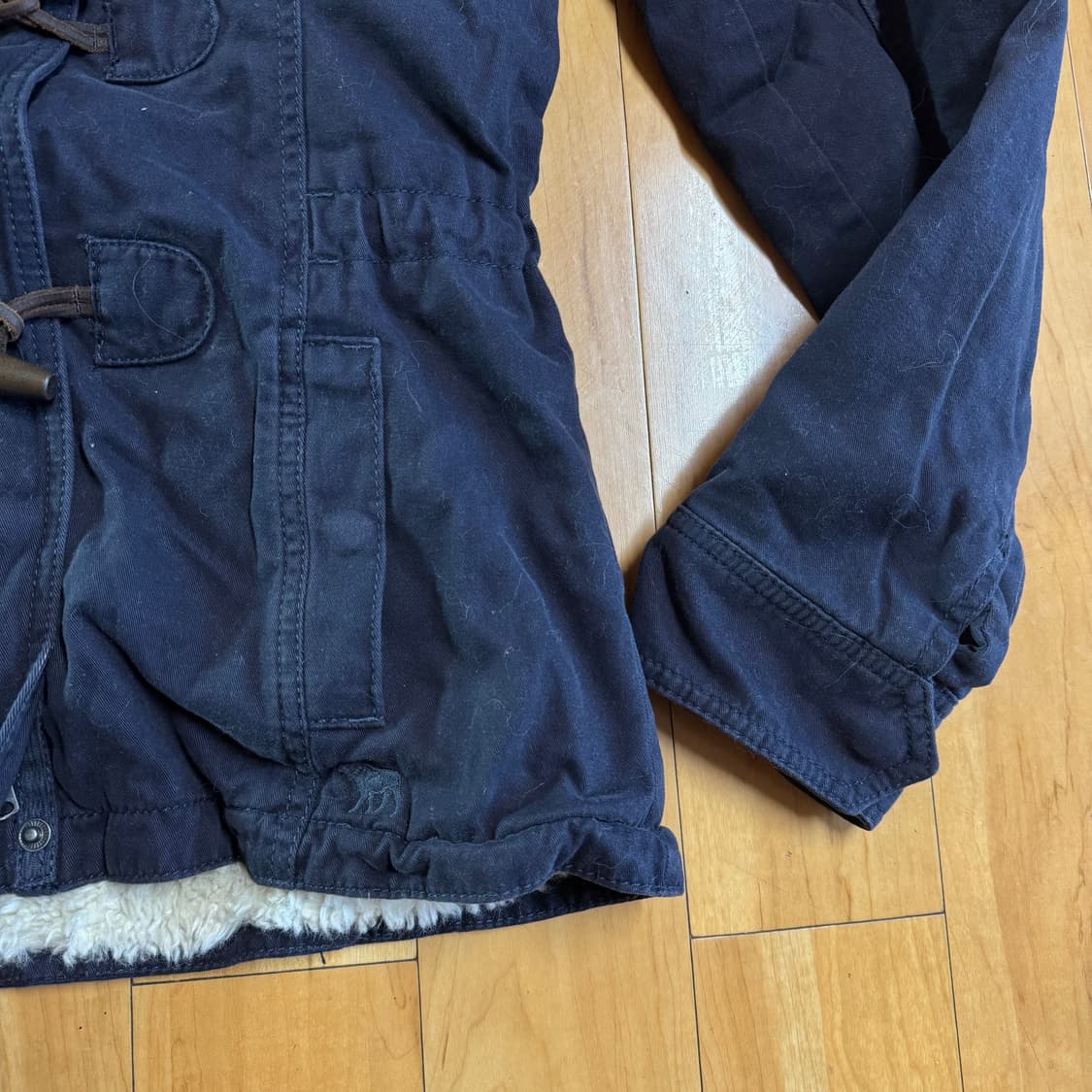 아베크롬비 여성 토글 양털 숏코트 네이비 M 상품이미지3