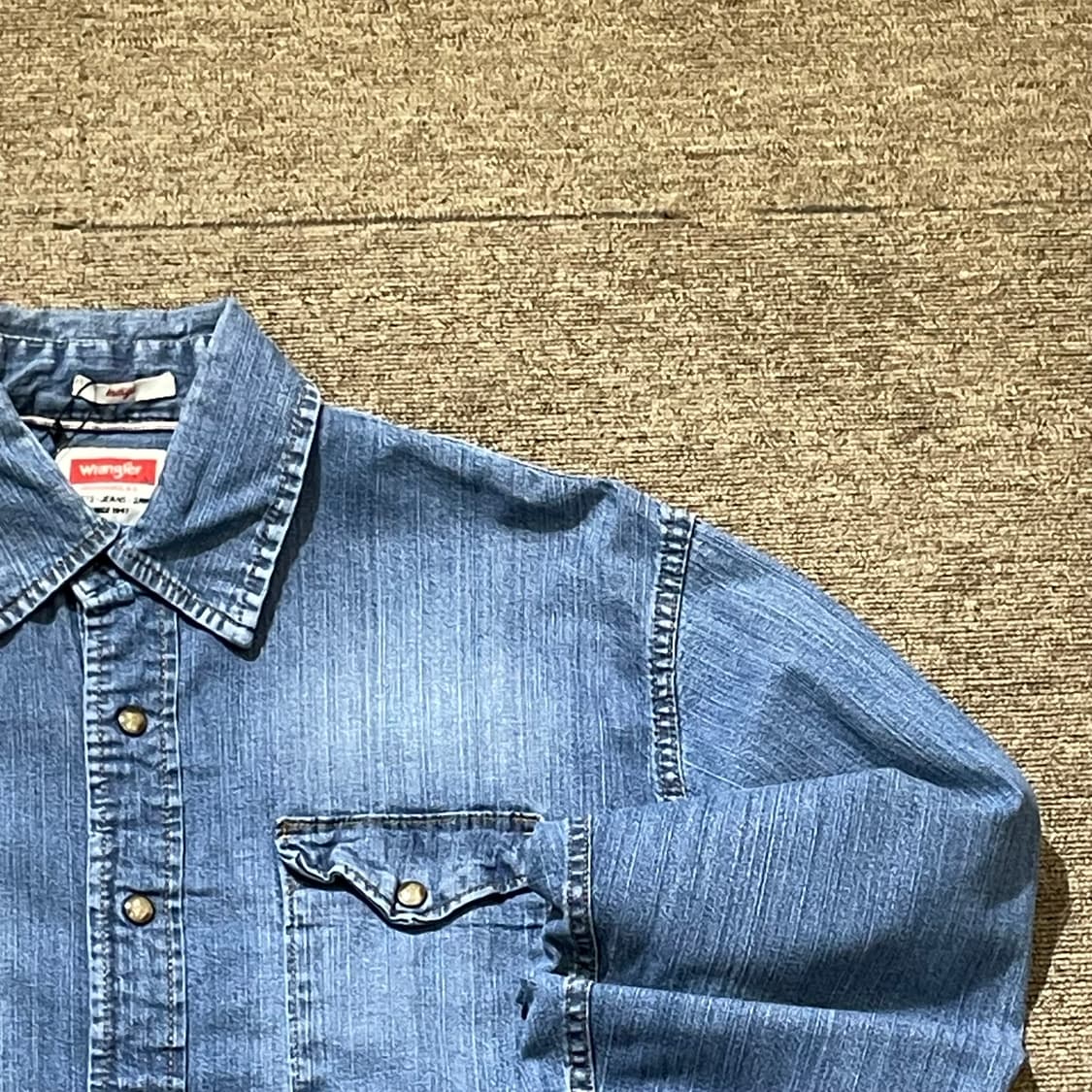 (L) Wrangler 랭글러 코튼 데님 셔츠 상품이미지4