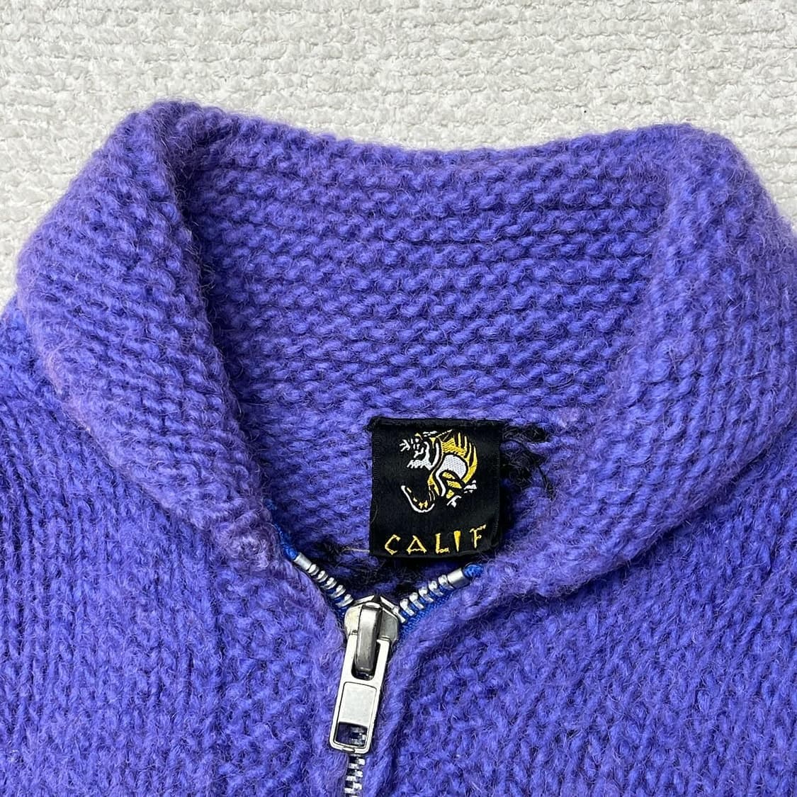 재패니즈 빈티지 퍼플 코이 헤비 울 가디건  상품이미지6