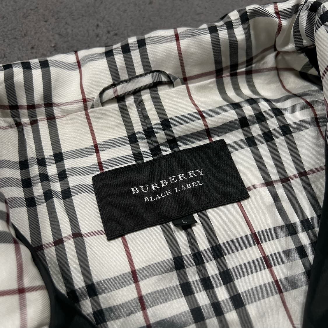 버버리 블랙라벨 자수로고 투웨이 체크 자켓 상품이미지6