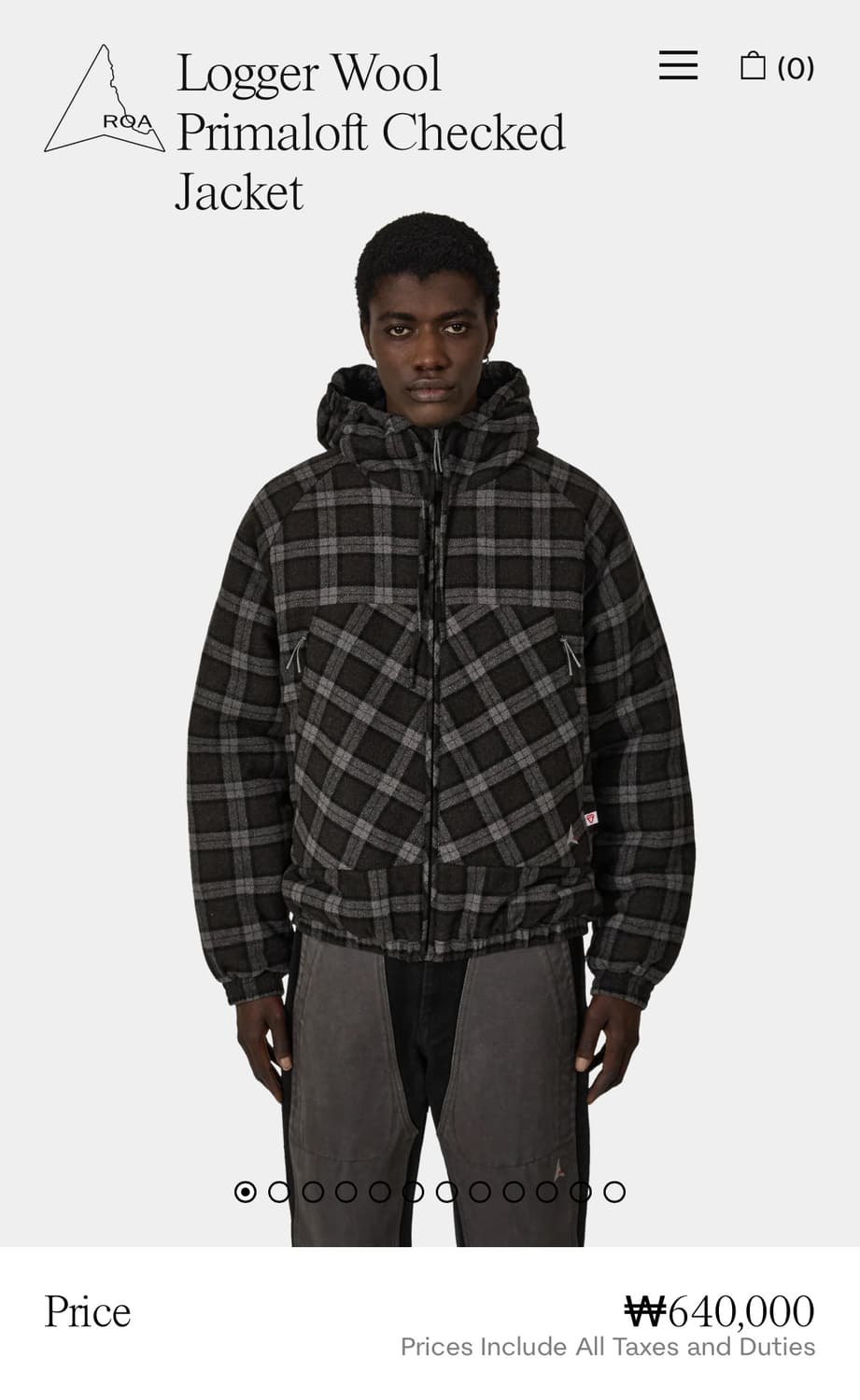 [L,XL]로아 하이킹 25fw 체크 울 후드 자켓 상품이미지9