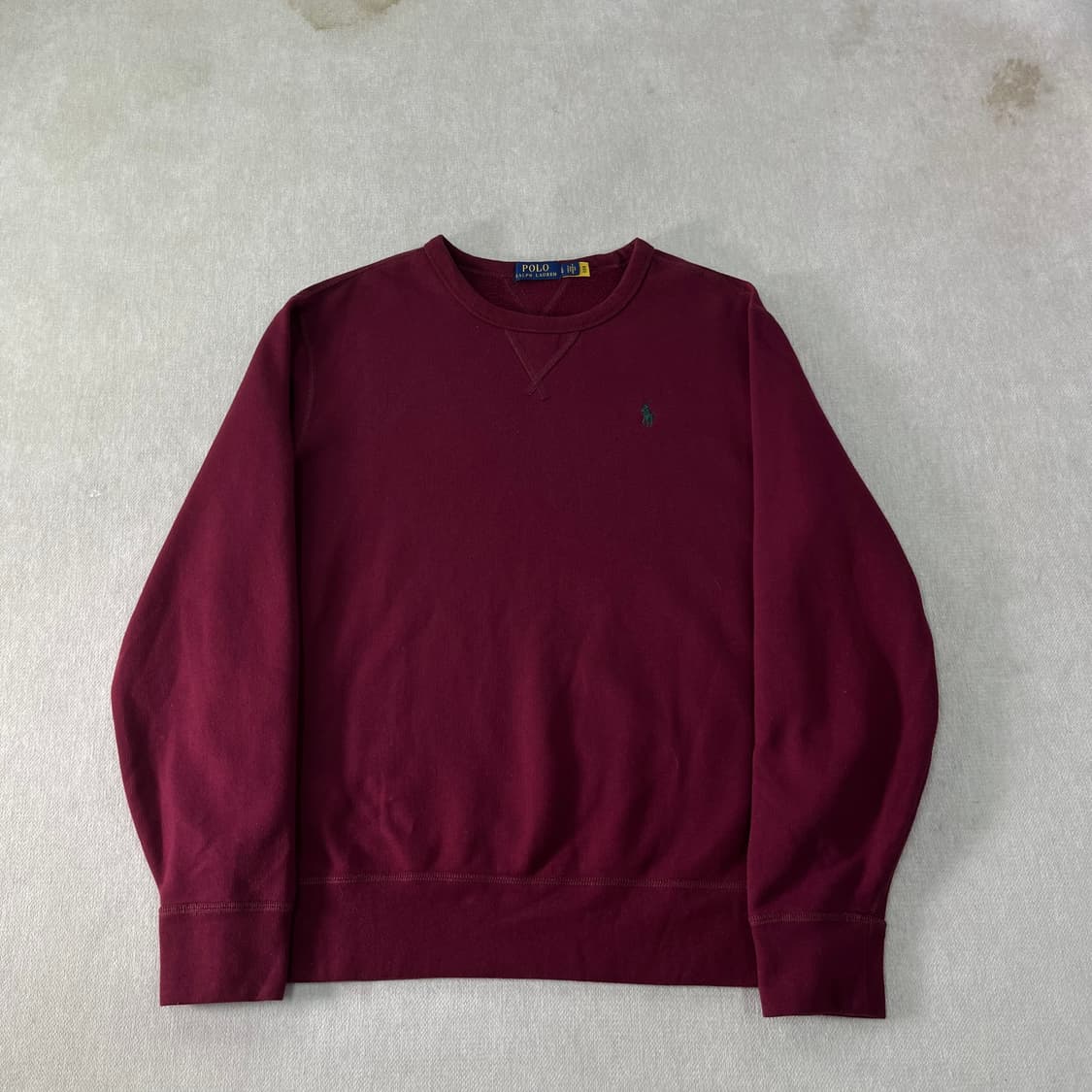 100 폴로 랄프로렌 신형라벨 버건디 맨투맨 상품이미지1