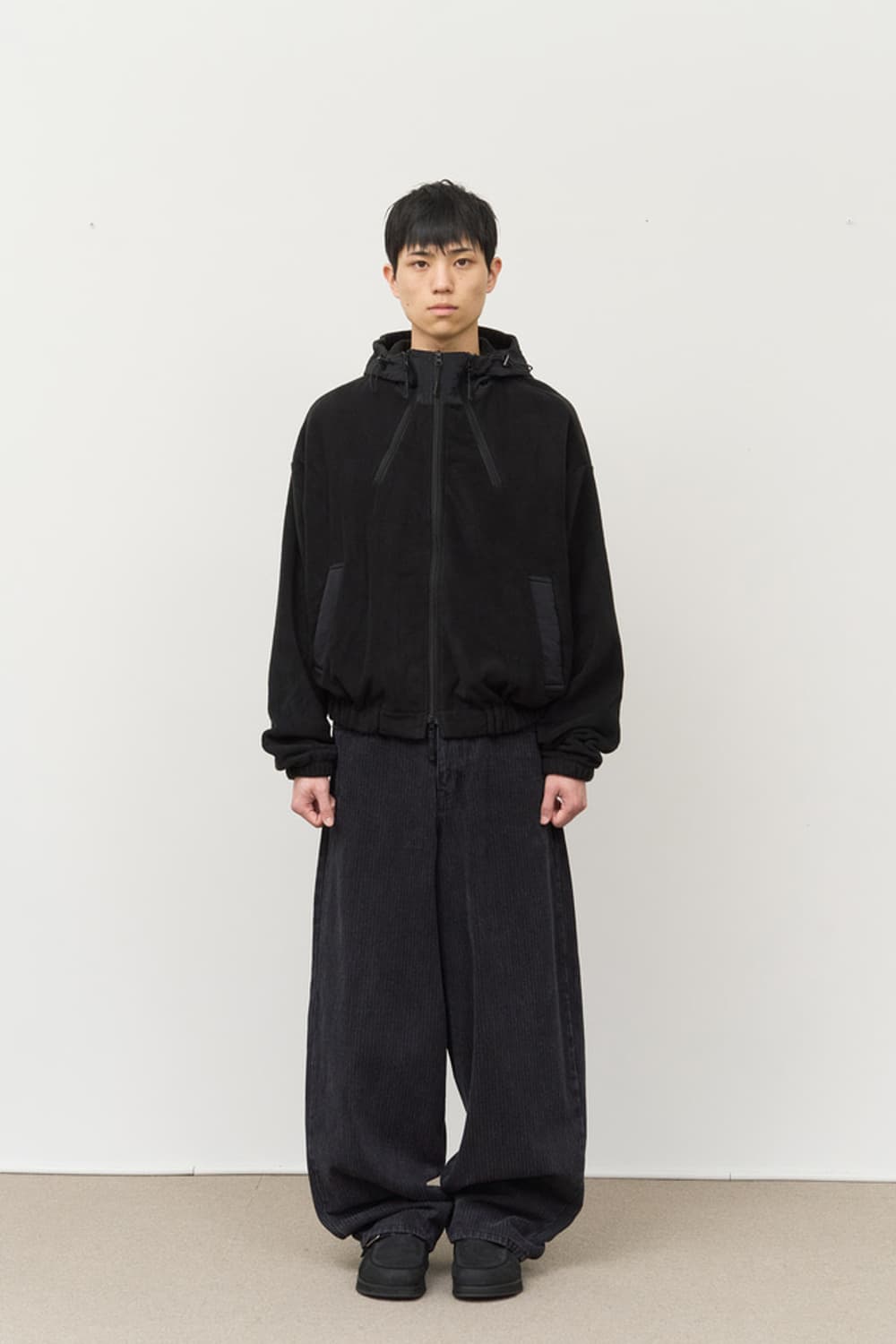 Cropped Fleece Jacket 블랙 상품이미지1