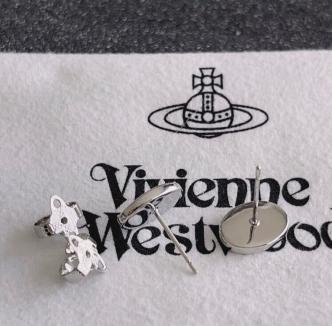 비비안 웨스트우드 아카이브 금장 orb 실버 이어링 귀걸이 상품이미지3