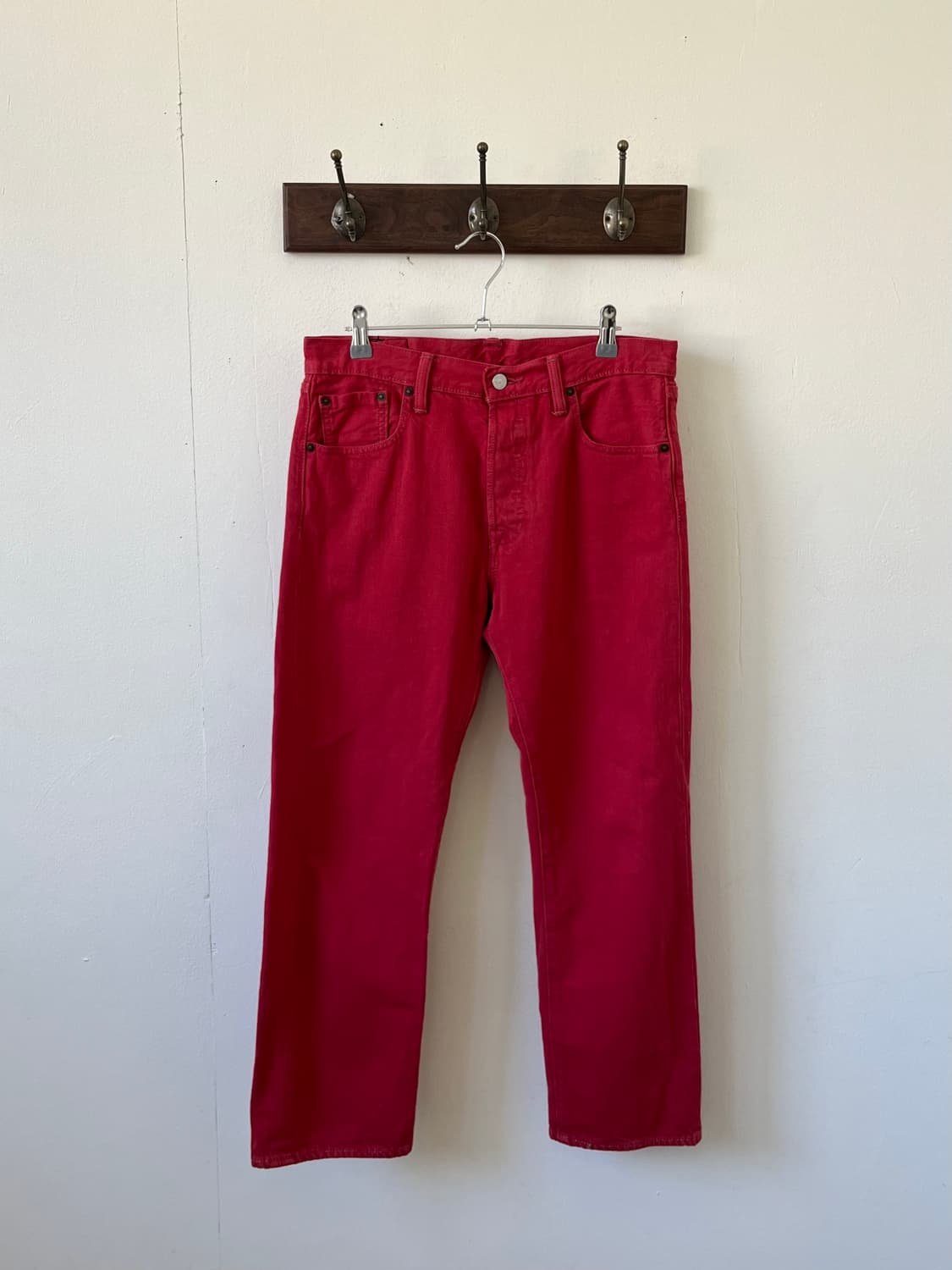 LEVI’s 501 파스텔 레드 데님 팬츠 상품이미지1