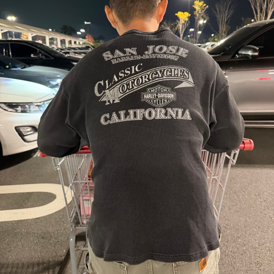 90s 빈티지 할리데이비슨 와플 롱슬리브 써멀 상품이미지2