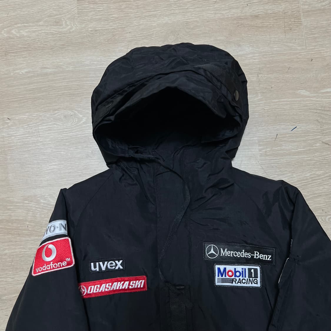 살로몬 벤츠 스폰서 패치 후드 바람막이 점퍼 [블랙] S/90 상품이미지2