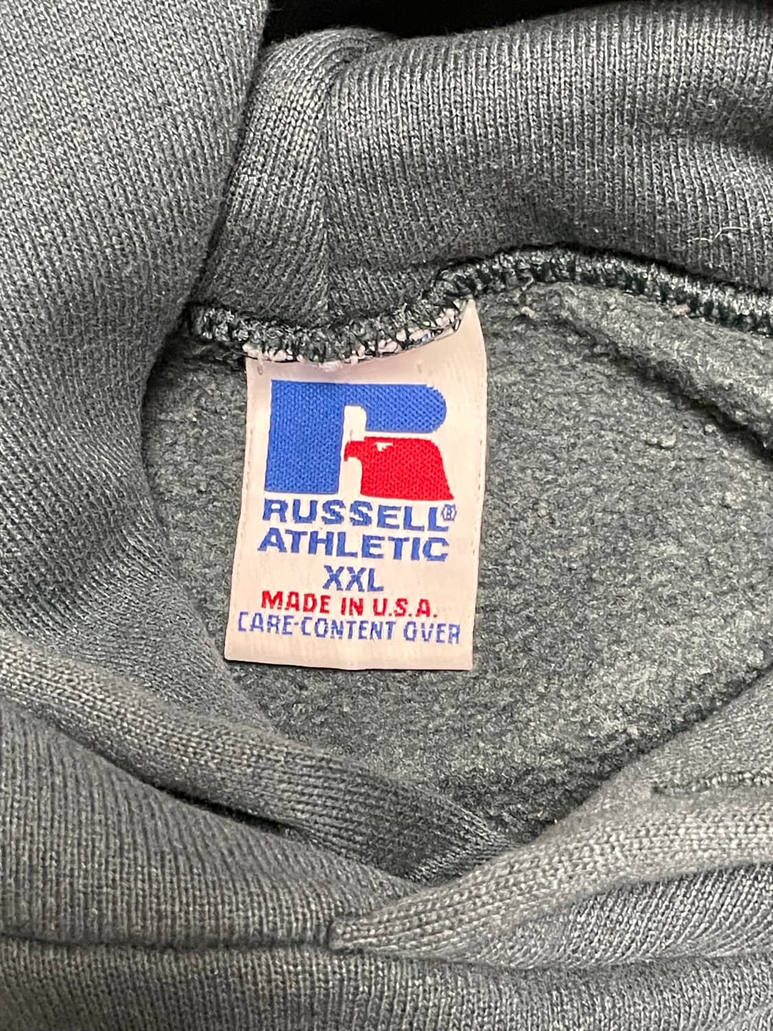 [한국XL]빈티지 러셀 에슬레틱 블랙그레이 후드 usa XXL 상품이미지2