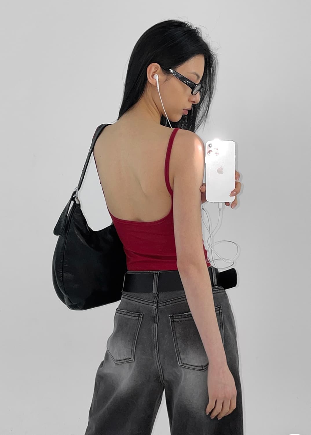 블랙업 이지 백리스 캡내장 나시 (레드) 상품이미지2