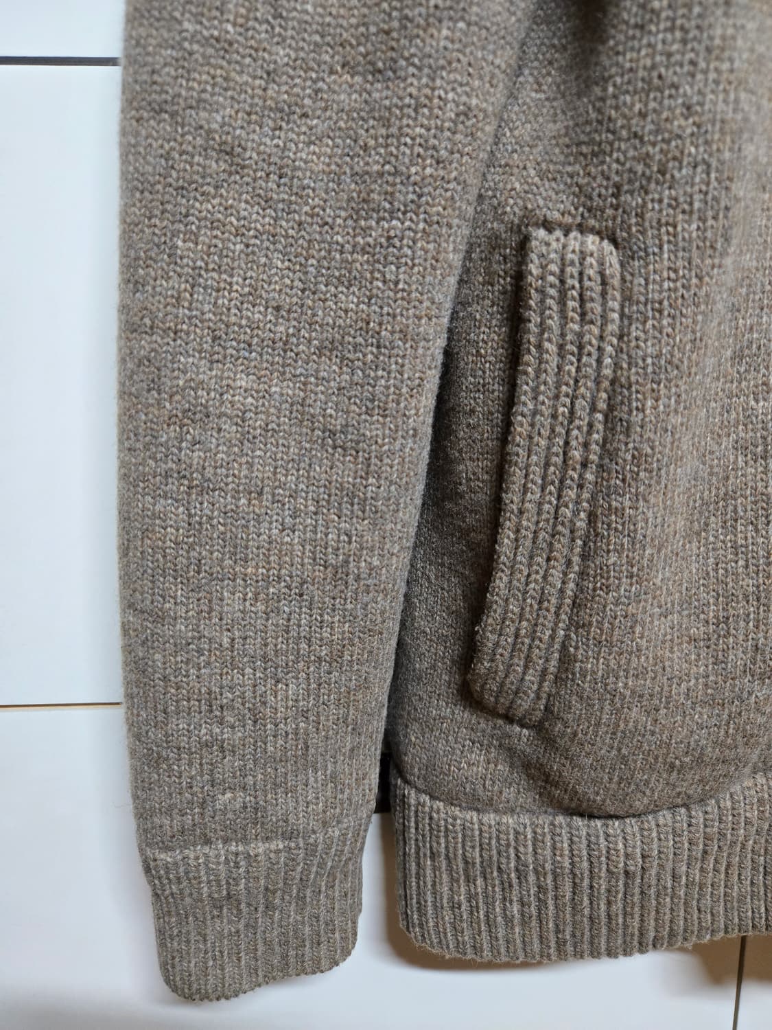 헤지스 골프 남성 방풍 니트 집업 상품이미지3