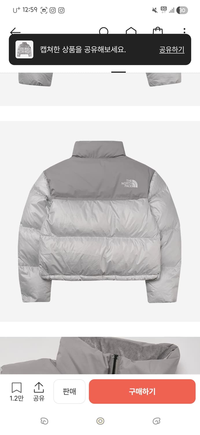 (W) 노스페이스 화이트 라벨 노벨티 눕시 다운 자켓 아이스 그레이 상품이미지5