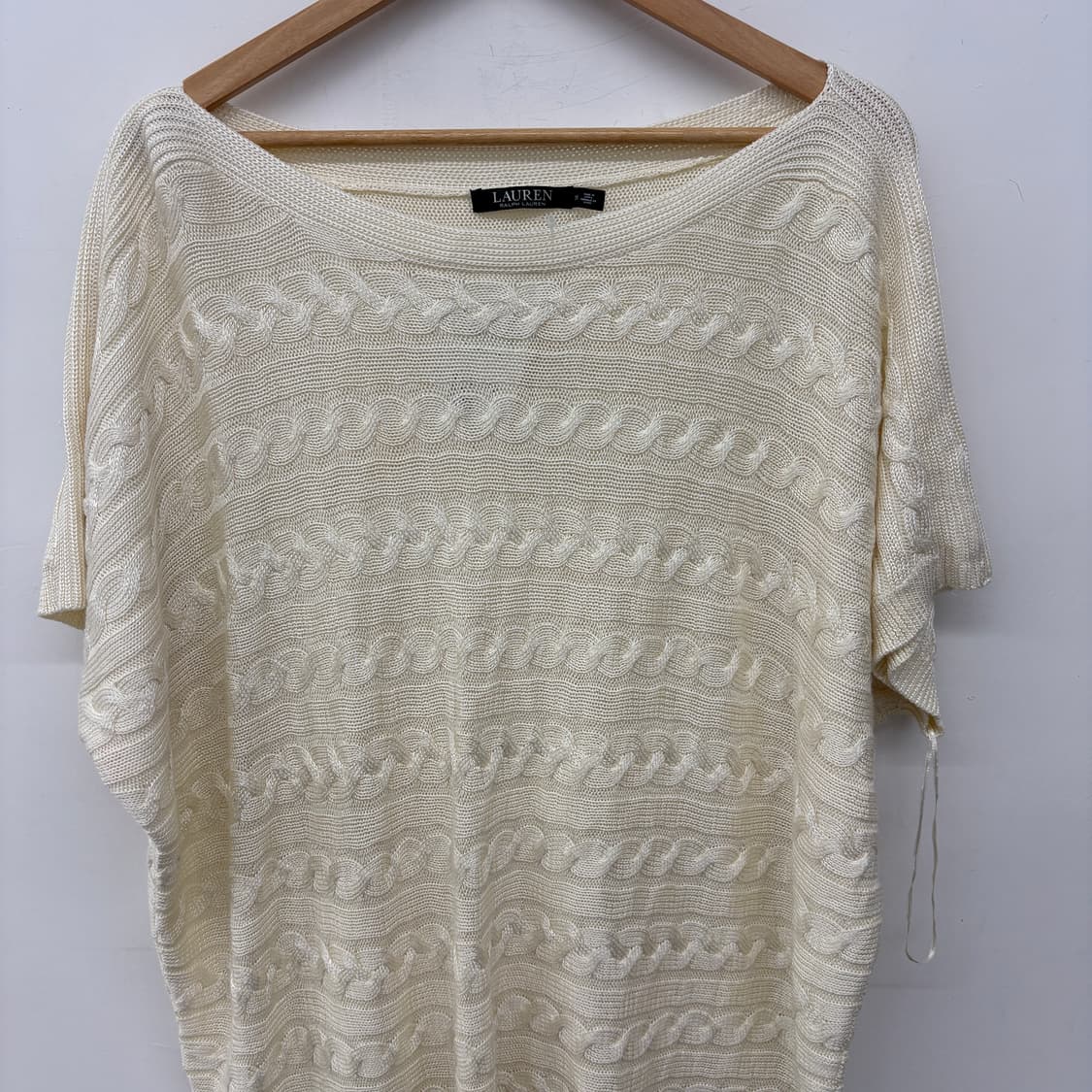 랄프로렌 케이블 반팔 니트 여성 3XL 상품이미지2