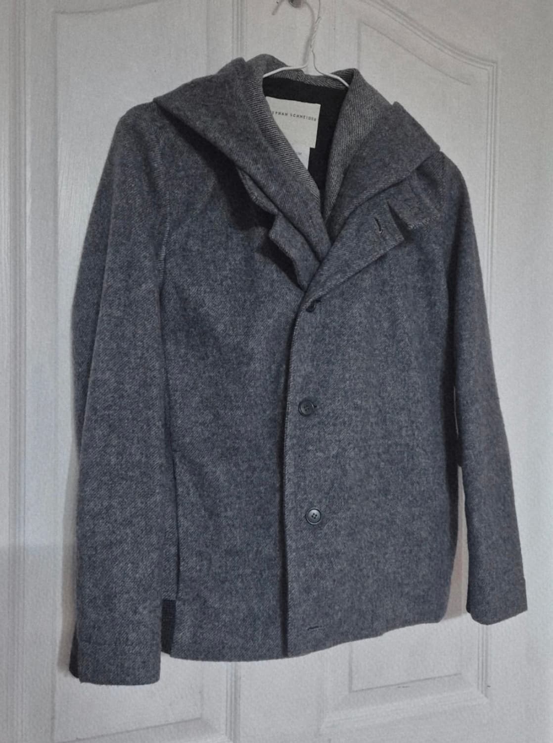 스테판 슈나이더 후드 울 자켓 상품이미지2