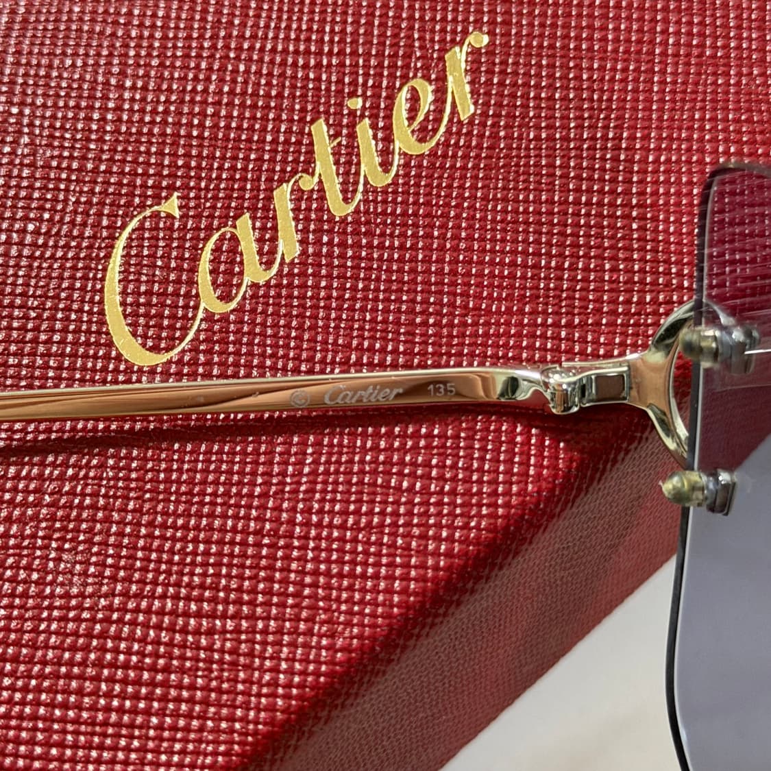 (OS) Cartier 까르띠에 C 무테 은장 선글라스 블루렌즈 상품이미지6