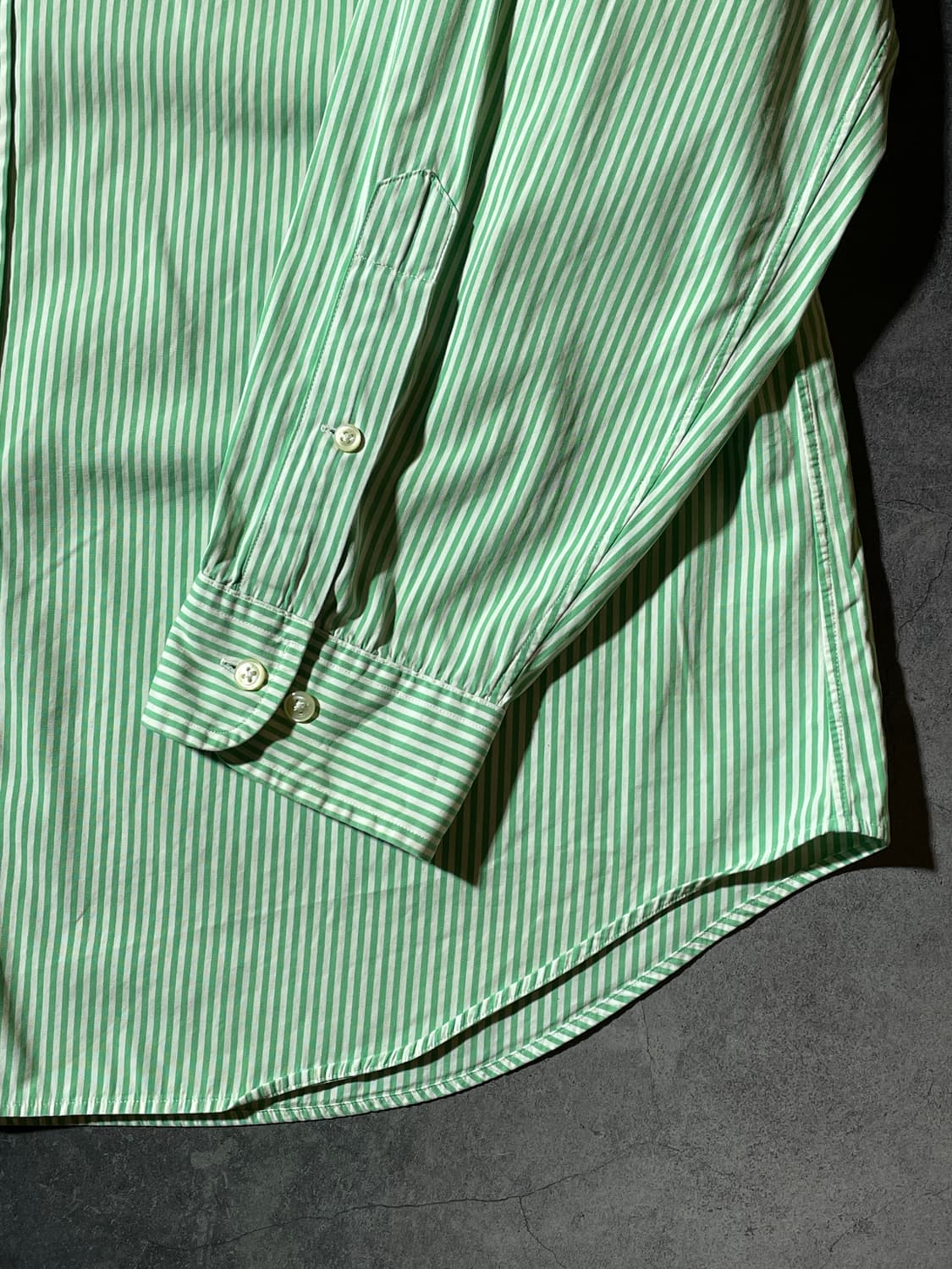 RALPH LAUREN 랄프로렌 빈티지 그린 스트라이프 코튼 셔츠 상품이미지4
