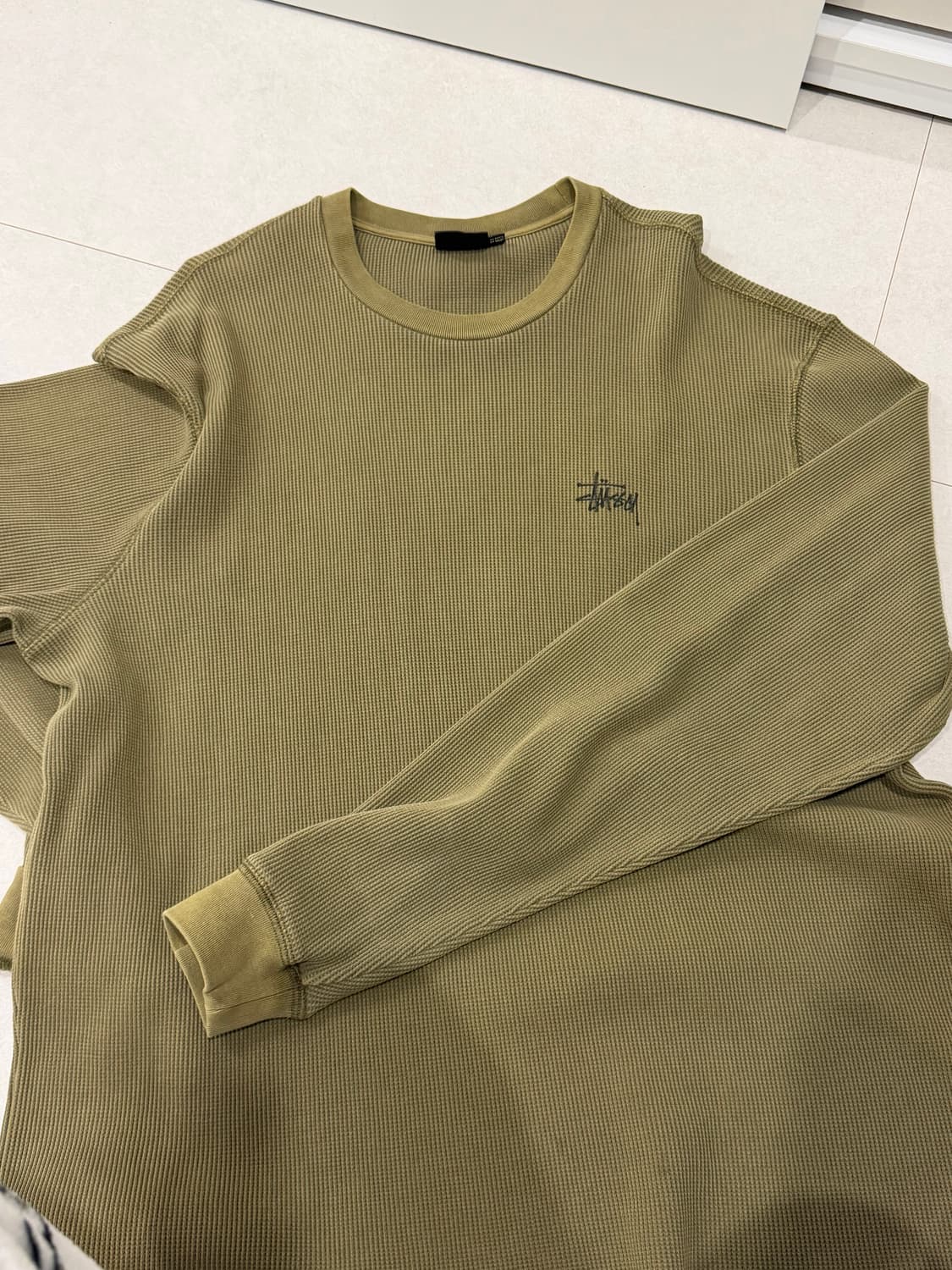 스투시 베이직 스탁 써멀 롱슬리브 티셔츠 올리브 xxl 상품이미지1
