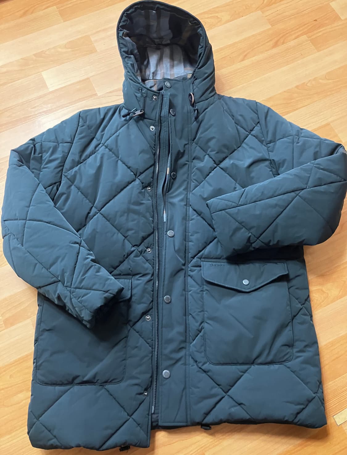 바버 퀼팅 후드 점퍼 xl 상품이미지1