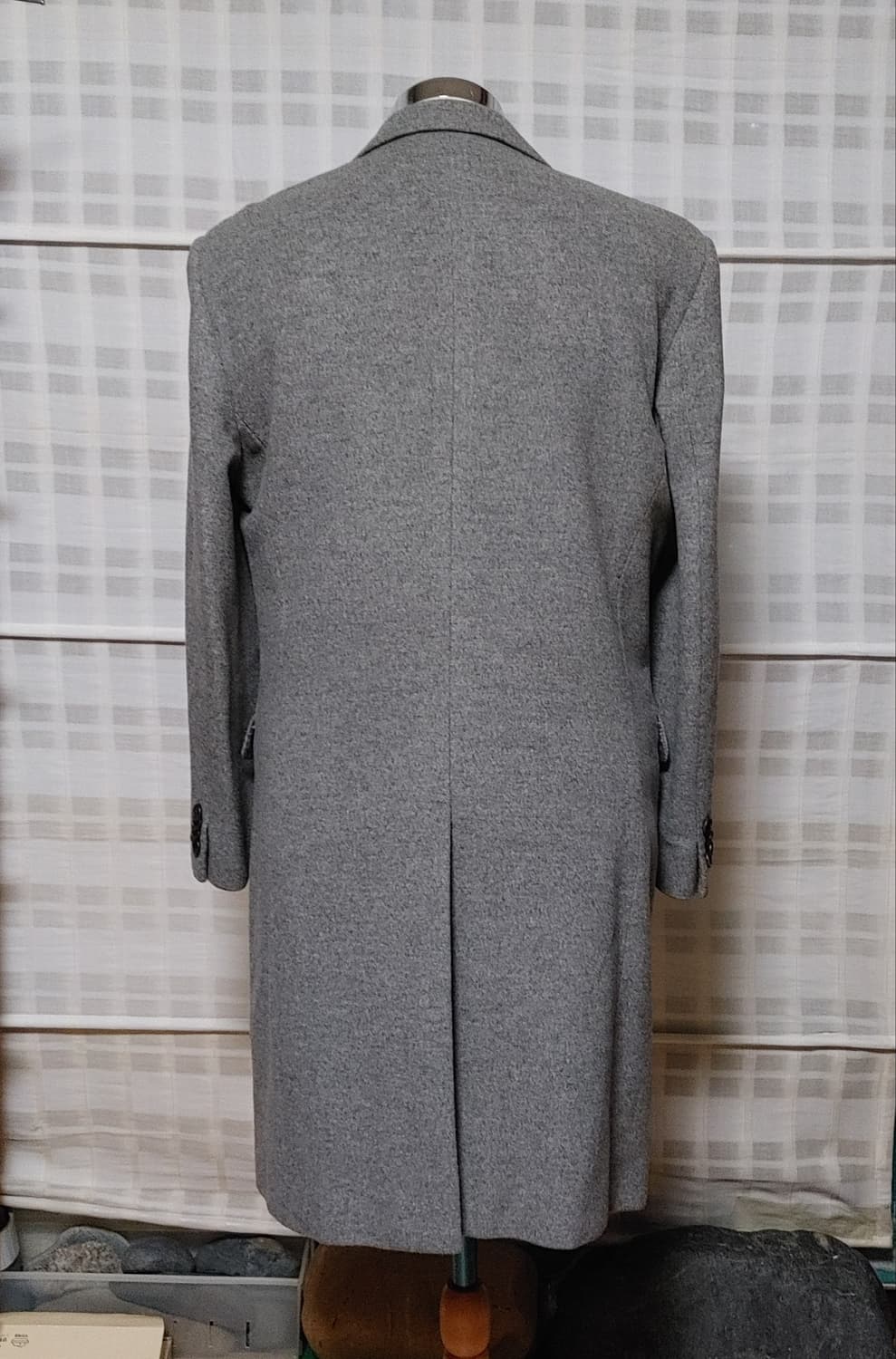 (캐시미어) 솔리드옴므 그레이 싱글 코트 105 (슬림) 상품이미지2
