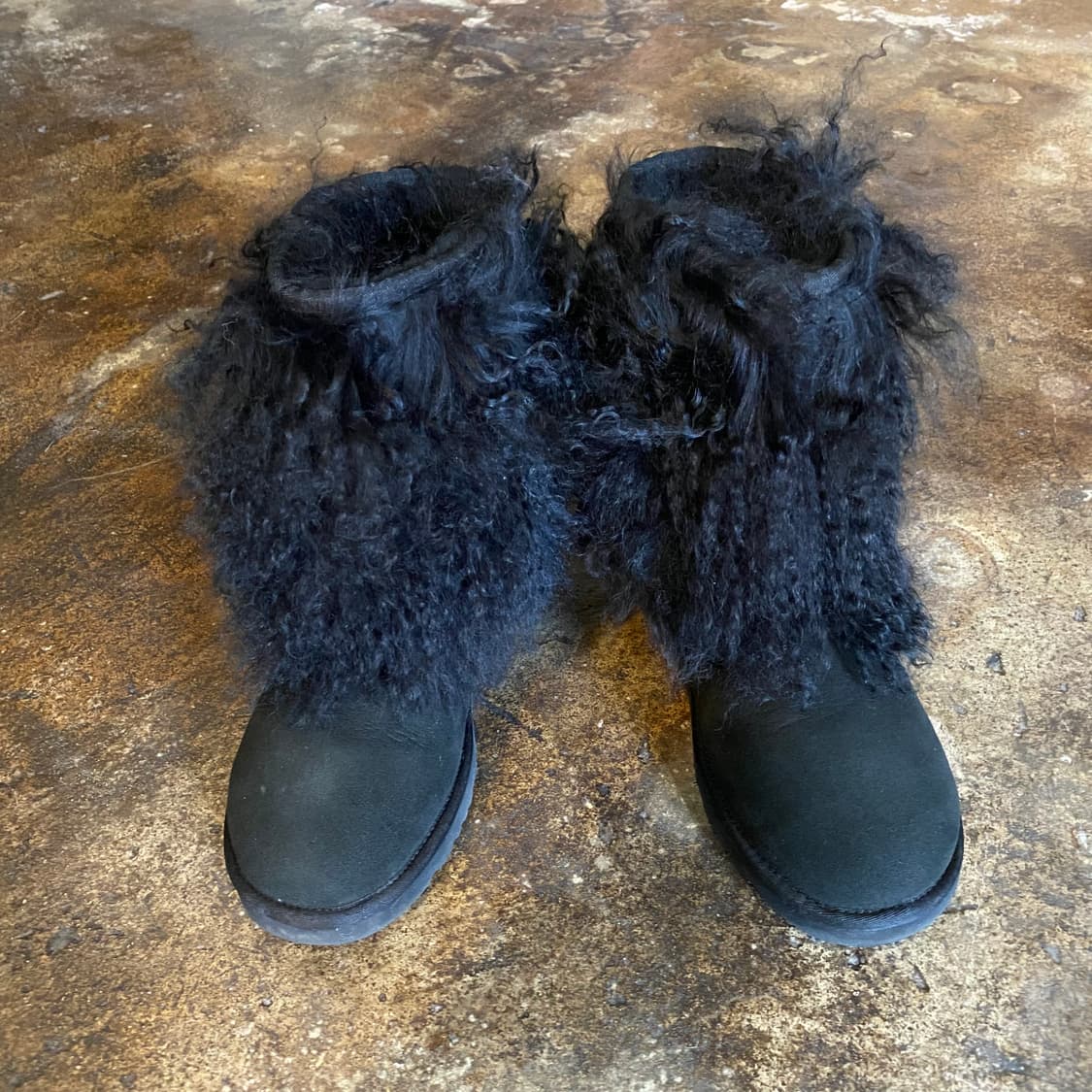 (250) UGG 어그 블랙 털 부츠 상품이미지3