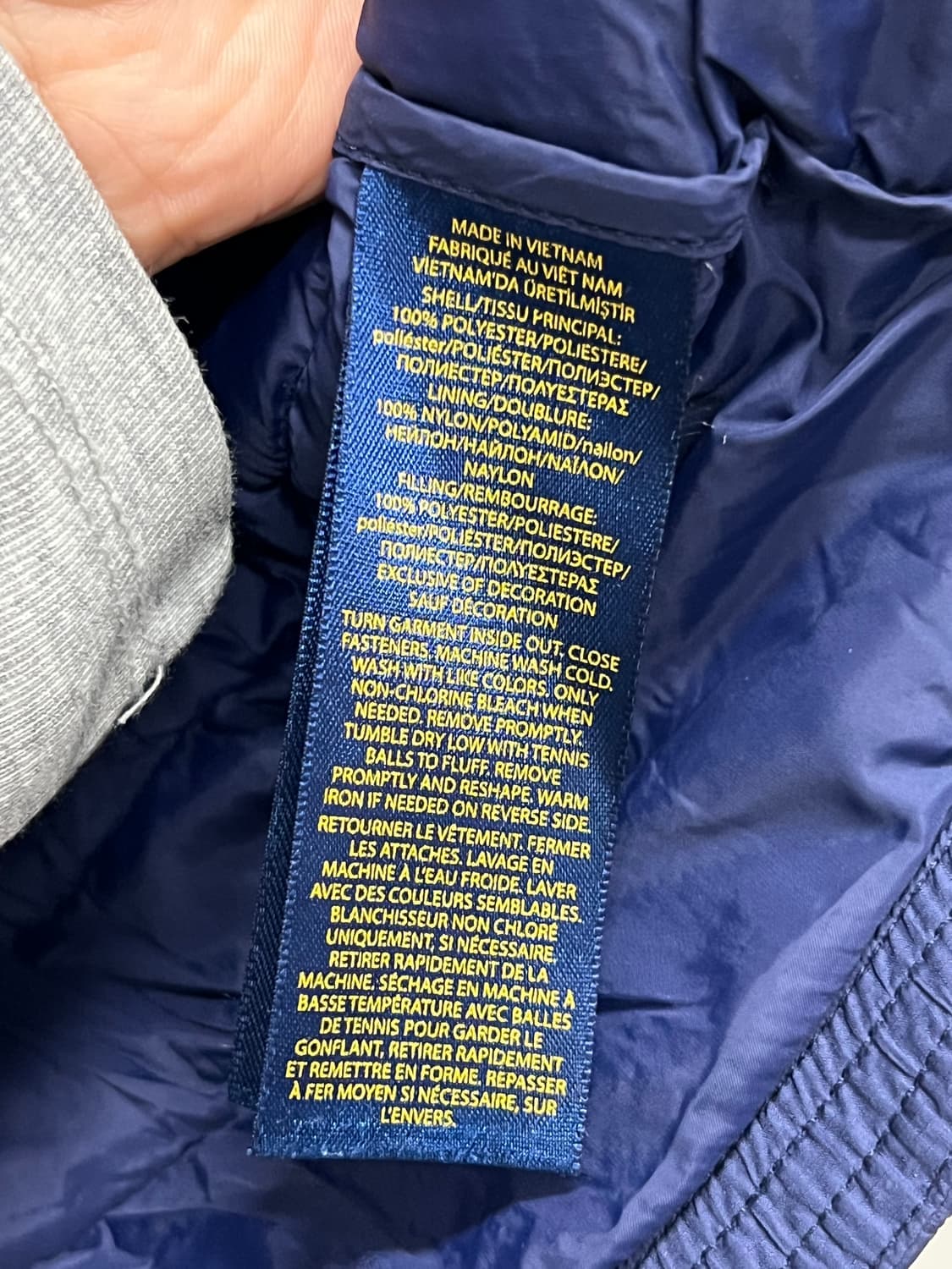 (L) 폴로 랄프로렌 키즈/우먼스 경량 패딩 자켓 네이비 상품이미지5