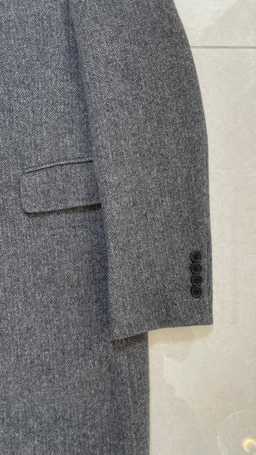 [48] 브룩스브라더스 헤링본 체스터필드 싱글 코트 다크그레이 상품이미지4