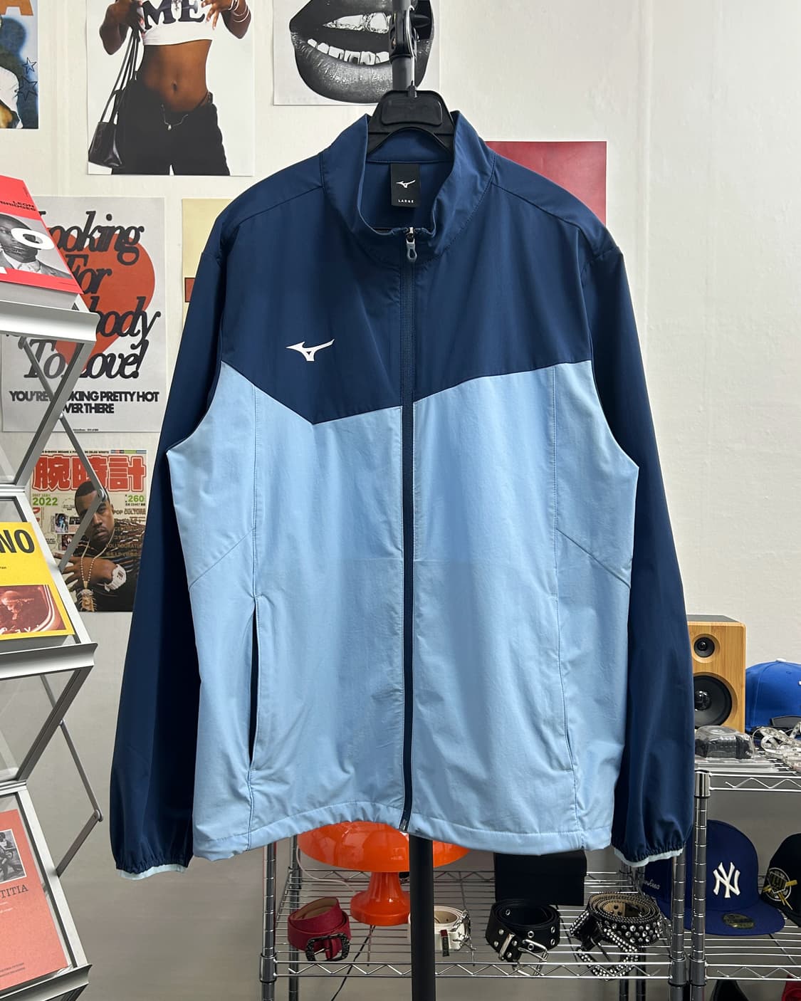 미즈노 컬러 블락 윈드브레이커 바람막이 상품이미지1