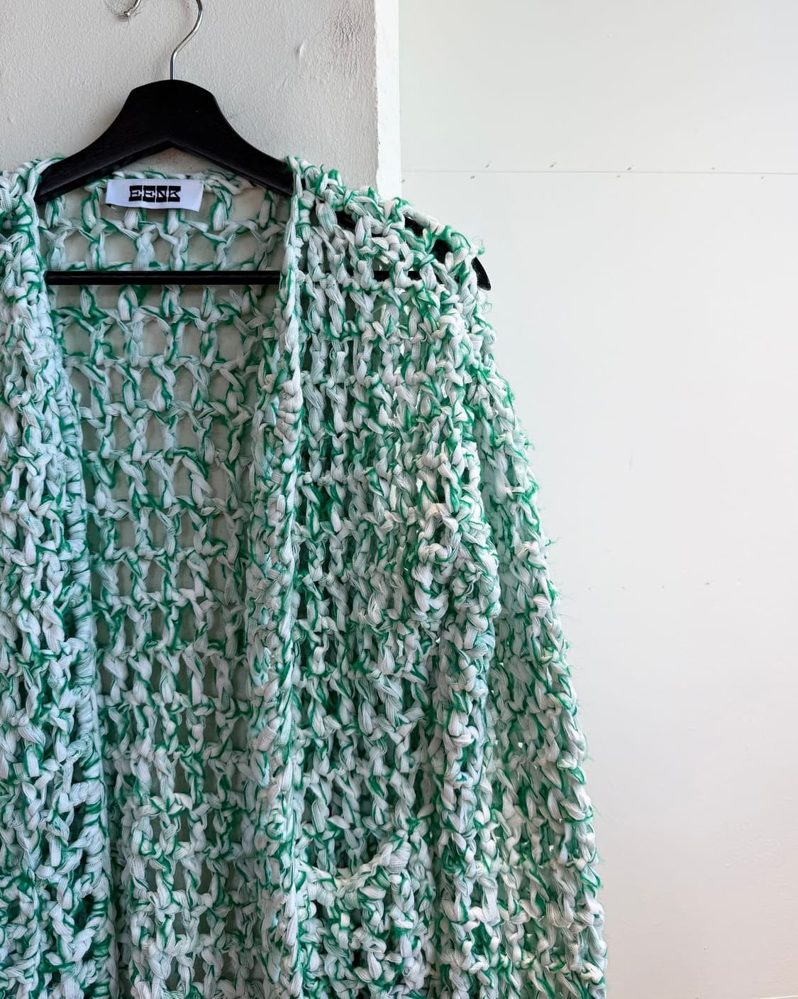 잉크 그린 크로셰 니트 가디건  상품이미지5