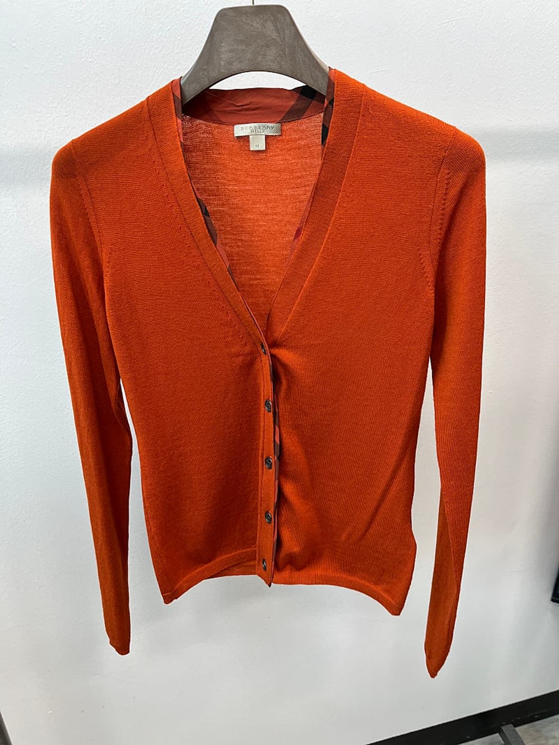 여) 버버리 체크 배색 울가디건  상품이미지2