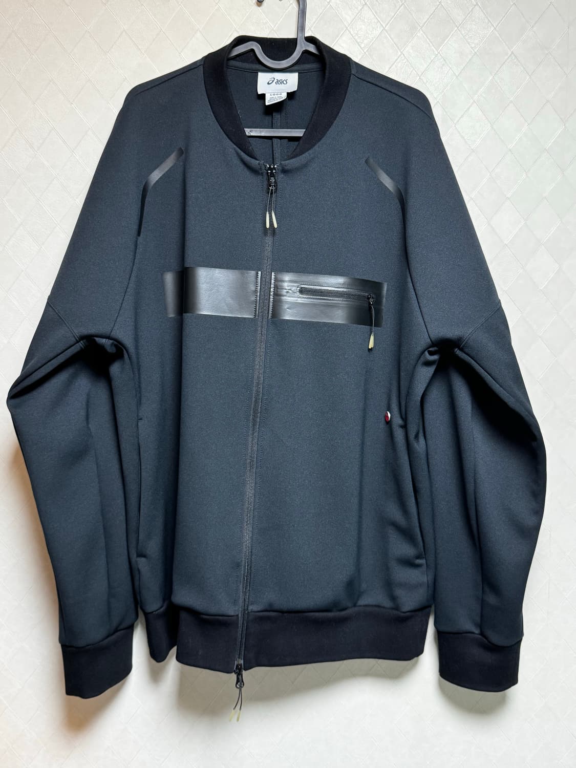 [택, 영수증] 국내 미발매 하라주쿠 아식스 MJ 니트 블루종 상품이미지3