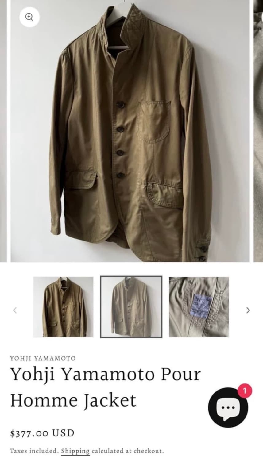 요지야마모토 밀리터리자켓 상품이미지6