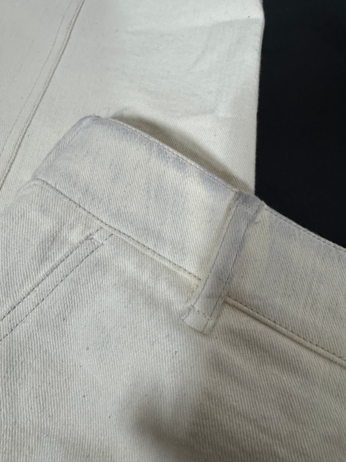 정품 여성 르베이지 스티치 와이드 면바지 36.2인치 상품이미지3