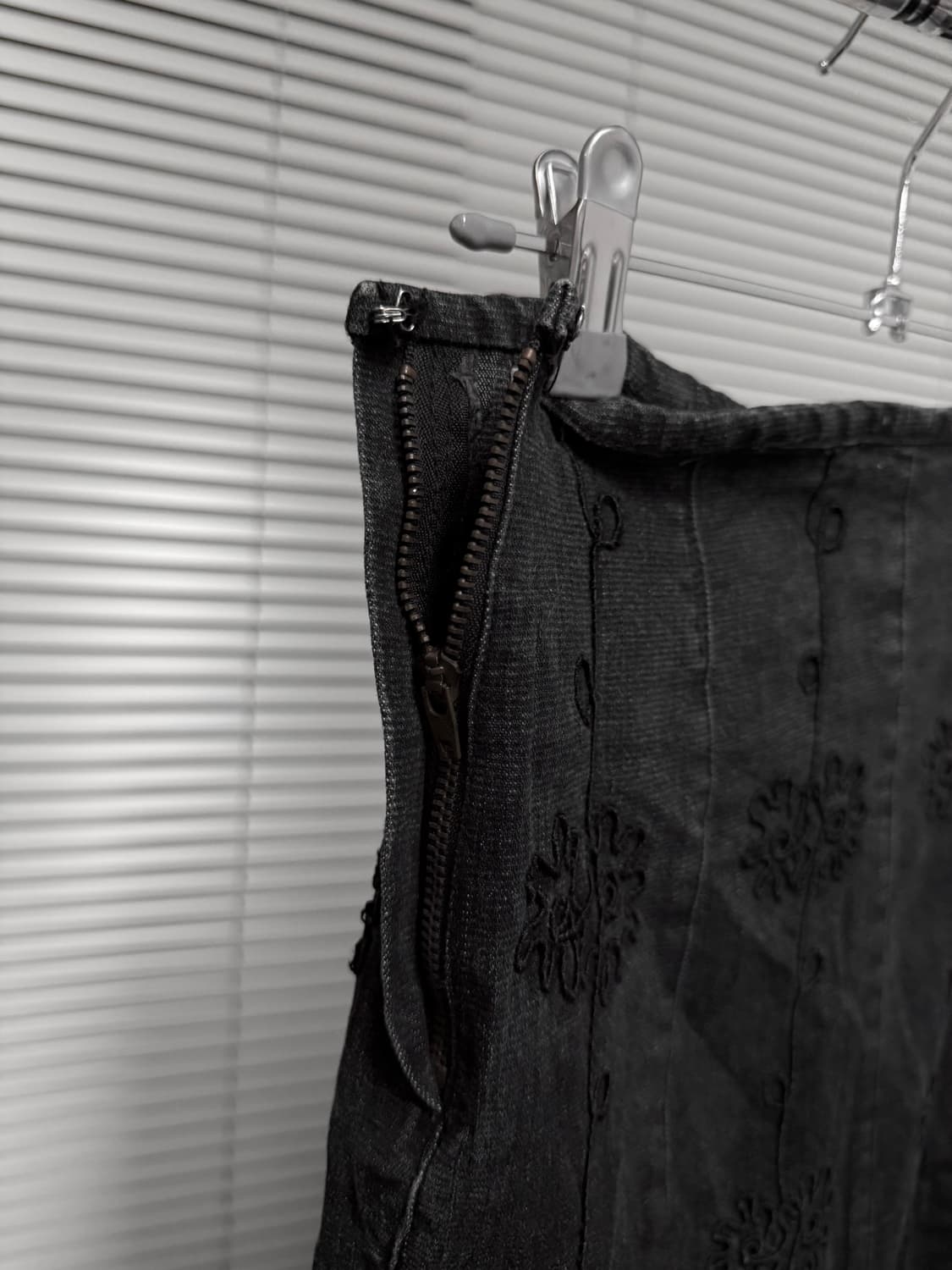 빈티지 자수 데님 스커트 상품이미지5