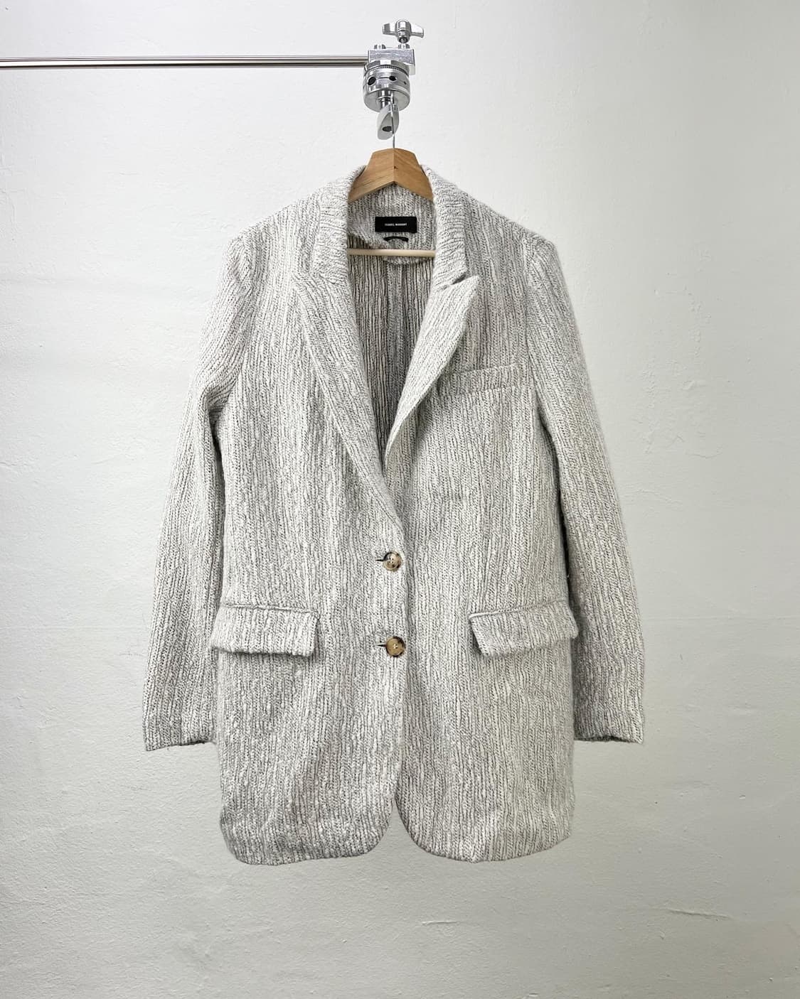 이자벨 마랑 그레이 알파카 싱글 블레이져  상품이미지1