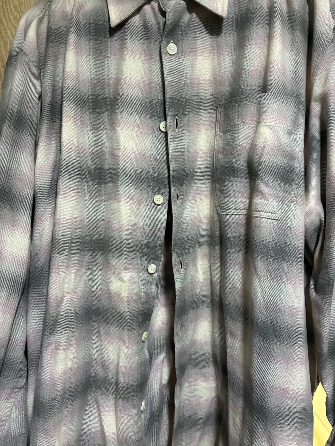 쿠어 옴브레 체크셔츠 상품이미지2