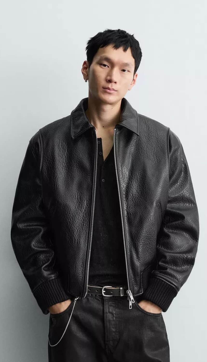 페이크 레더 패딩 점퍼 상품이미지2