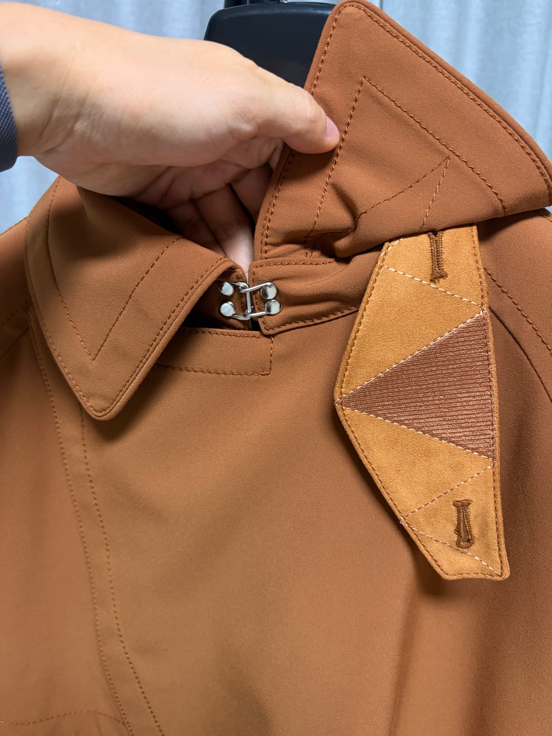 송지오 히든 트렌치코트 카멜 100(48) 상품이미지5