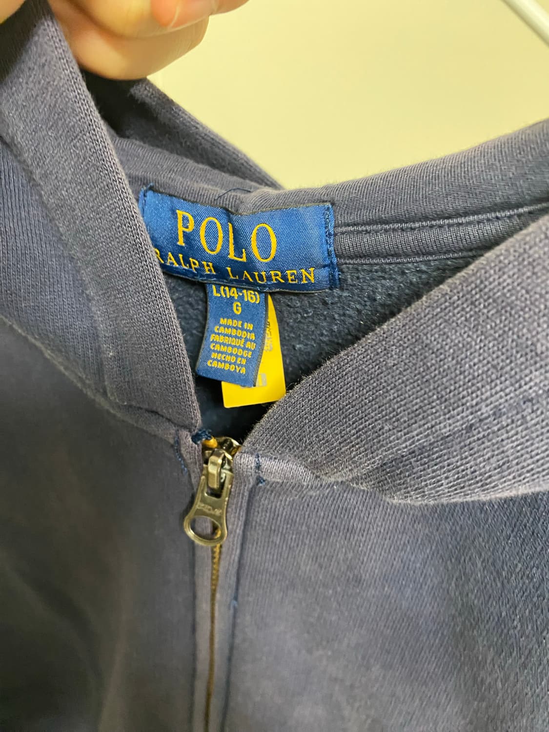 폴로 후드집업 네이비 L 상품이미지2