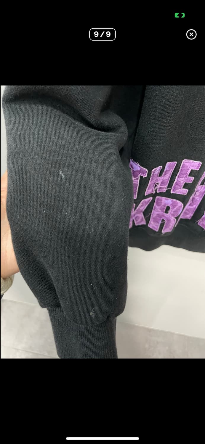 빈티지 퍼플로고 블랙 후드집업 A3313 상품이미지8