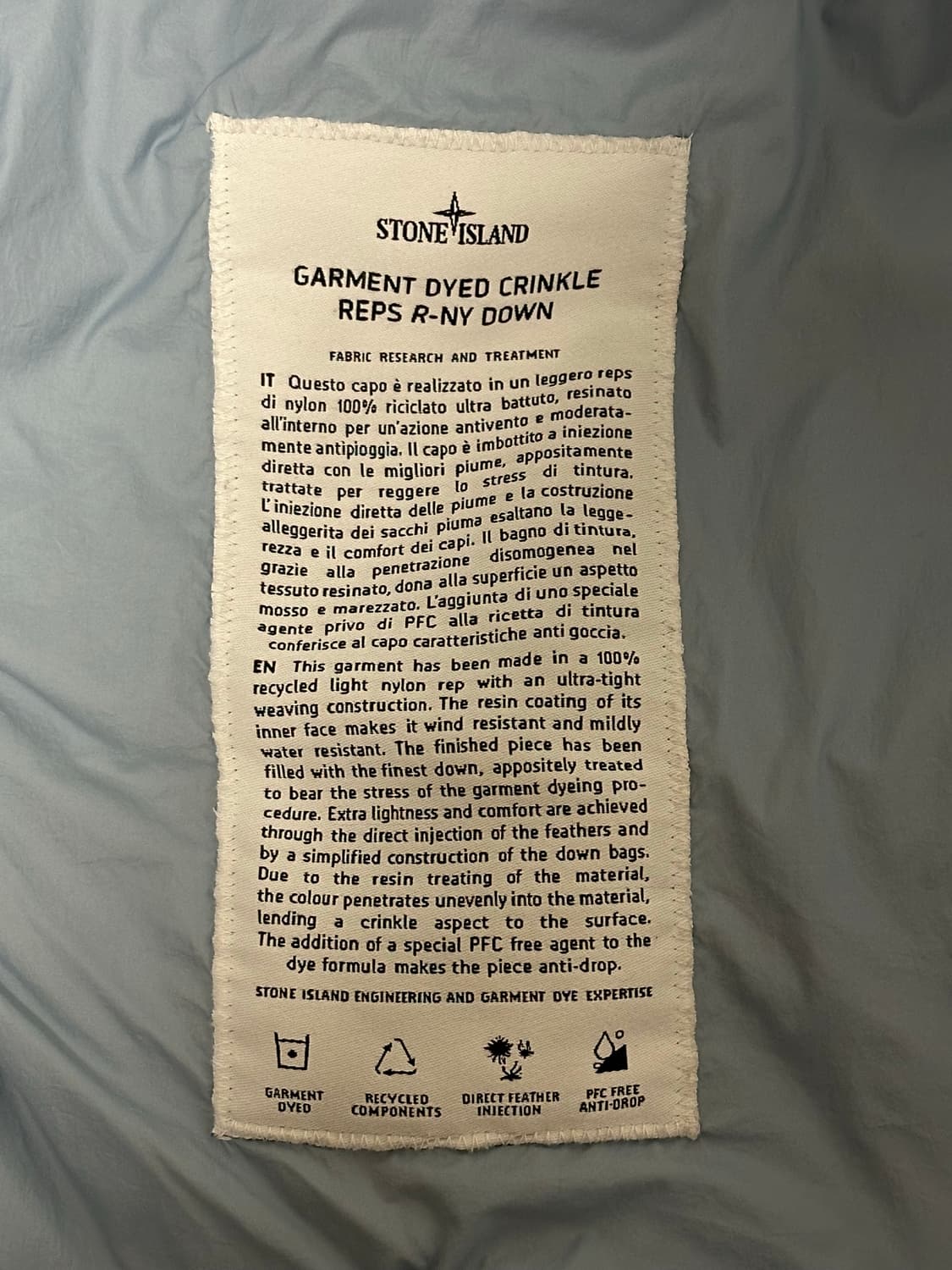 스톤아일랜드 크링클랩스 패딩 22fw L(105) 국내판 상품이미지2