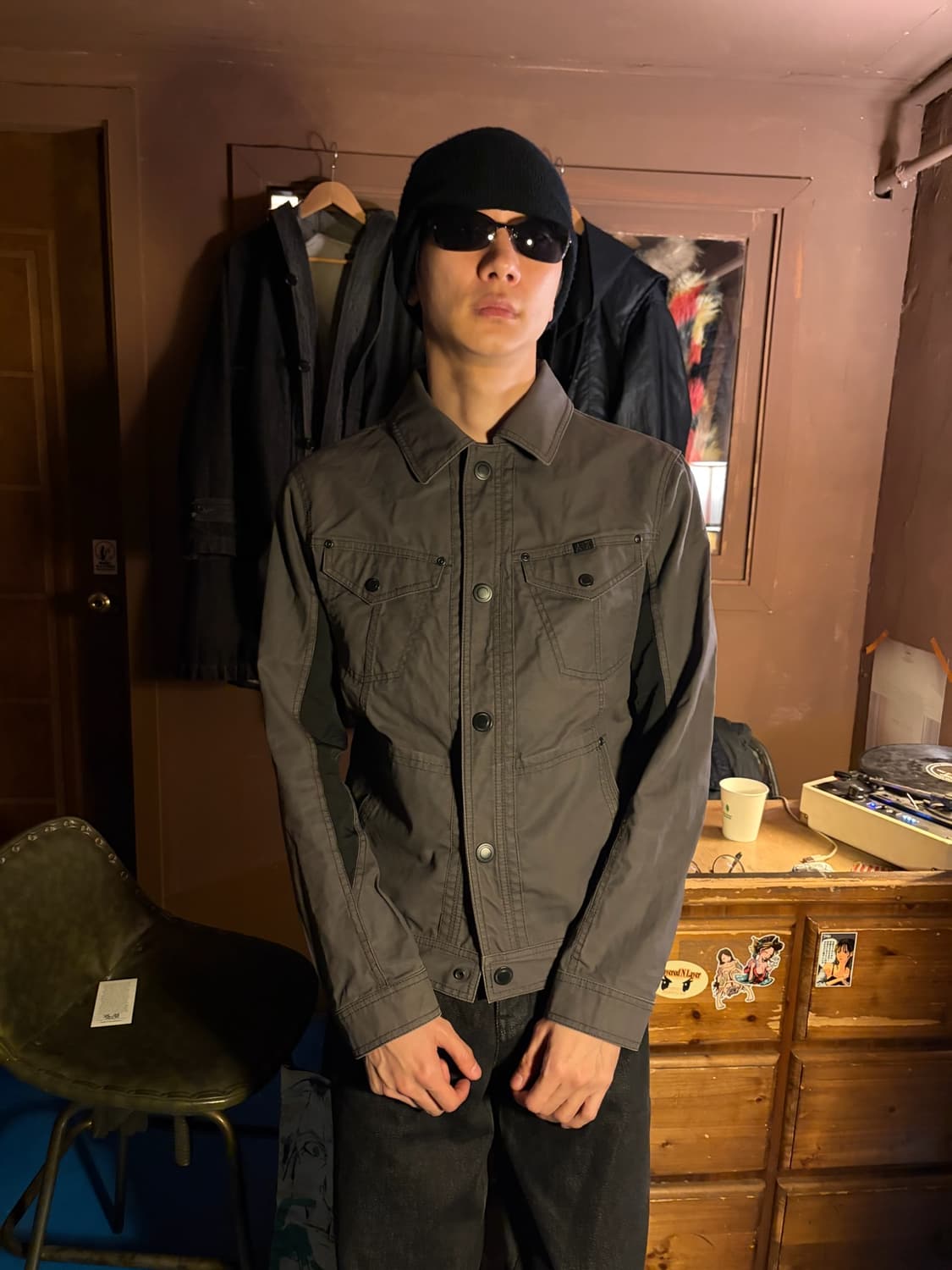 Armani exchange paneled cotton trucker 상품이미지3