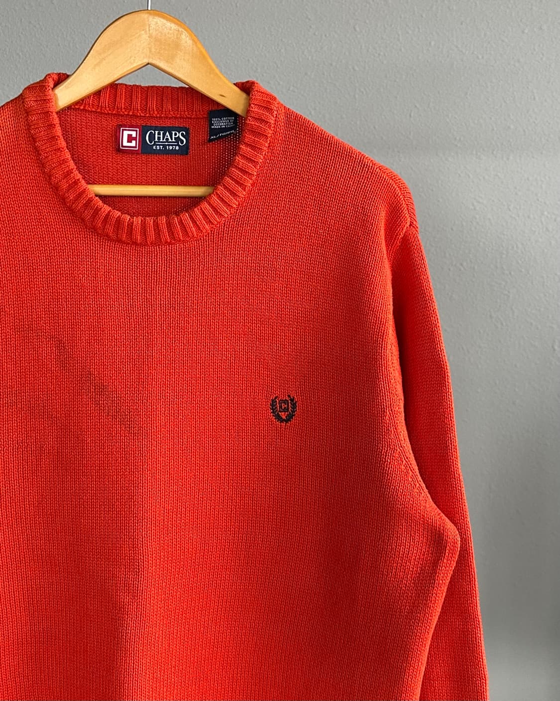 [XL]폴로 랄프로렌 챕스 오렌지 코튼 니트 상품이미지4