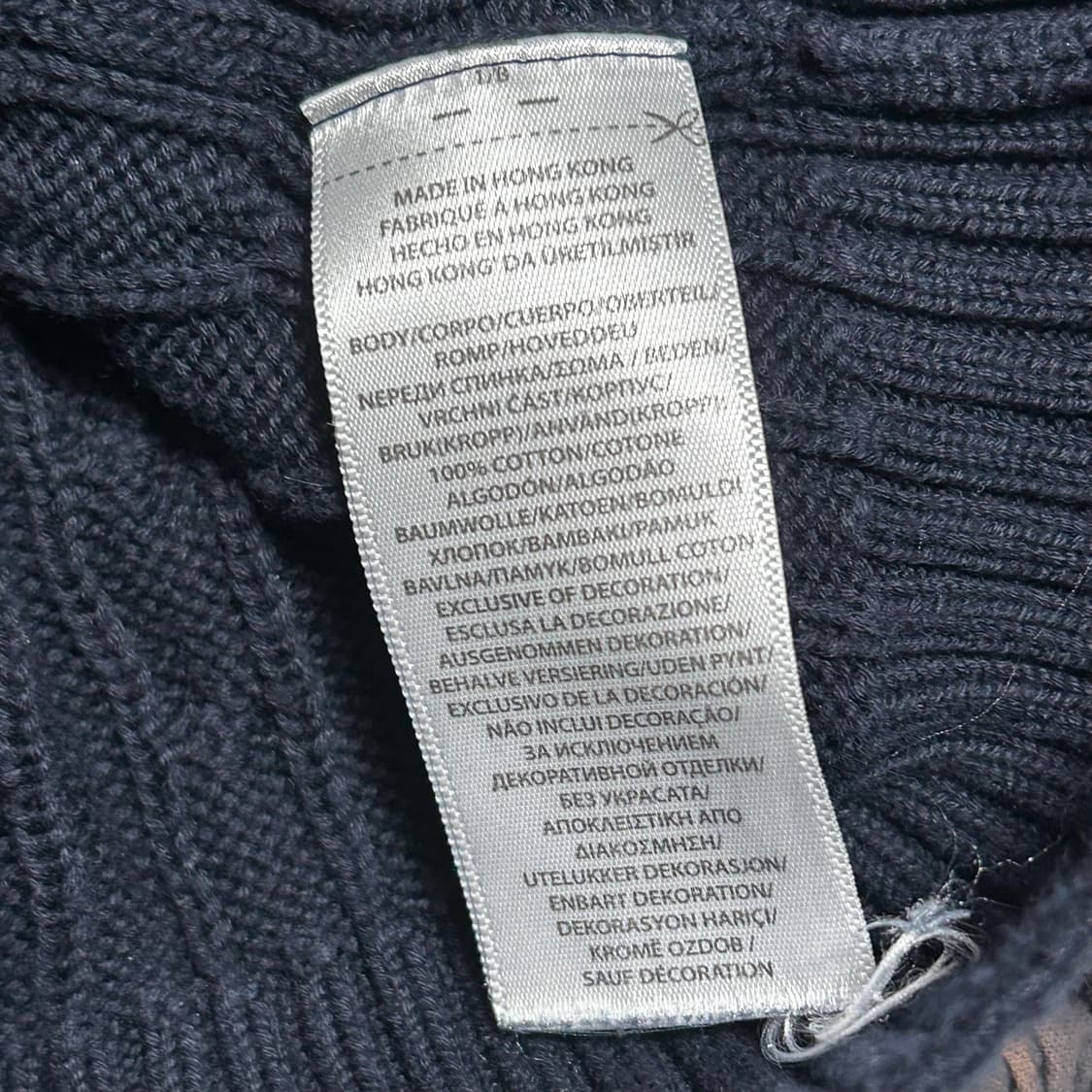 Polo Ralph Lauren 여성용 네이비 케이블 카라 가디건 상품이미지3