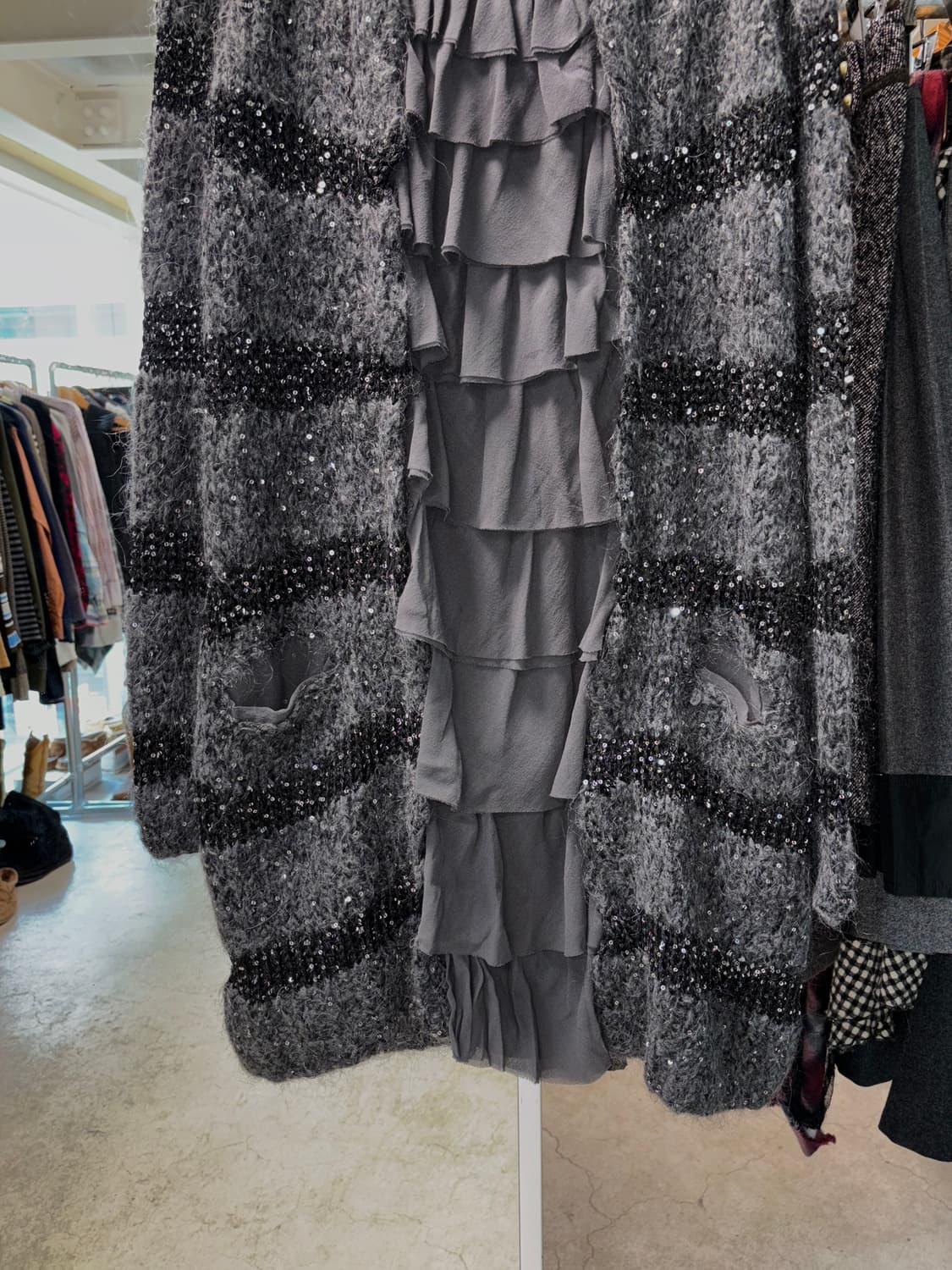 아츠로 타야마 레이어드 글리터 원피스 상품이미지4