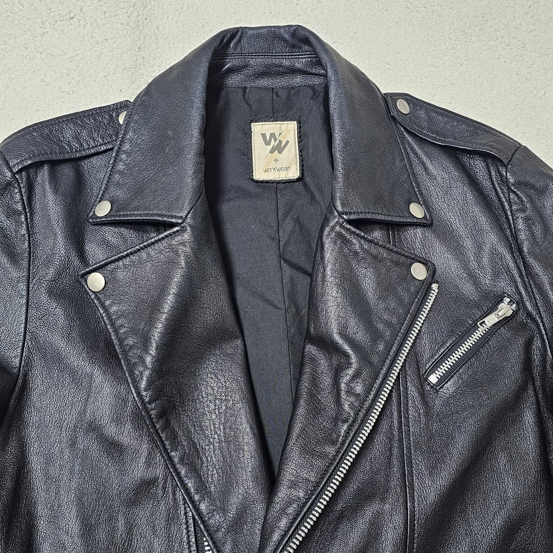 L 남자 양가죽 라이더 가죽 자켓 상품이미지2