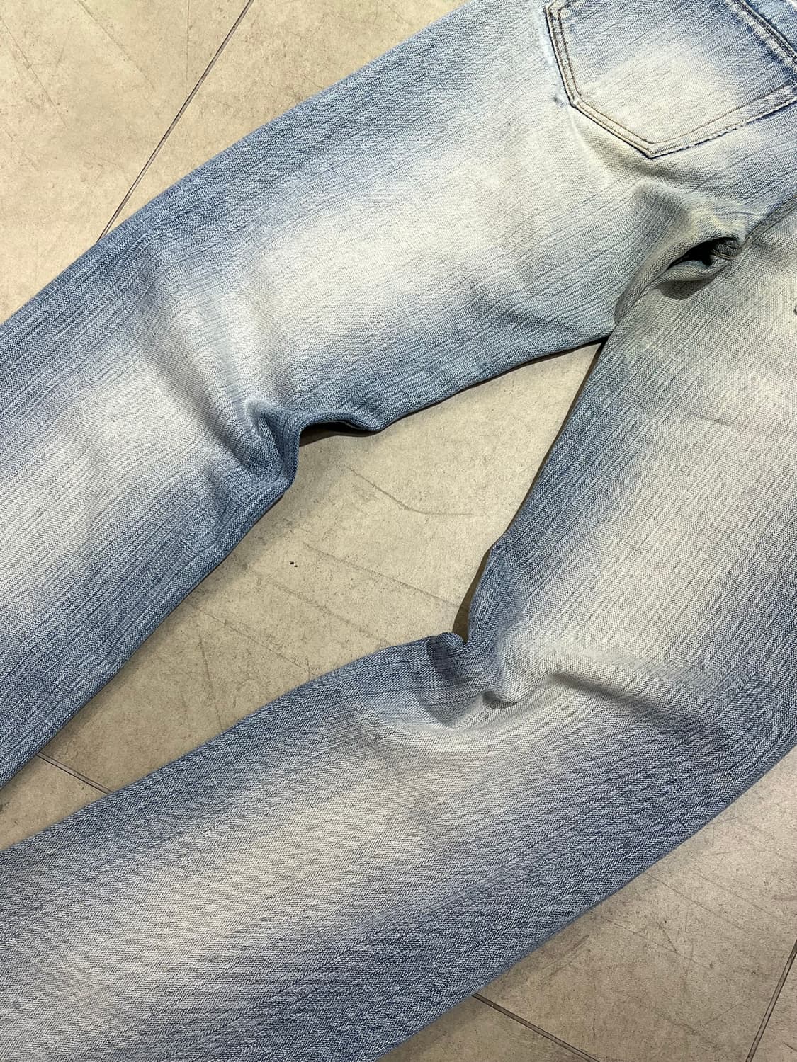 Diesel Industry 화이트 워싱 연청 와이드 데님 팬츠  상품이미지3