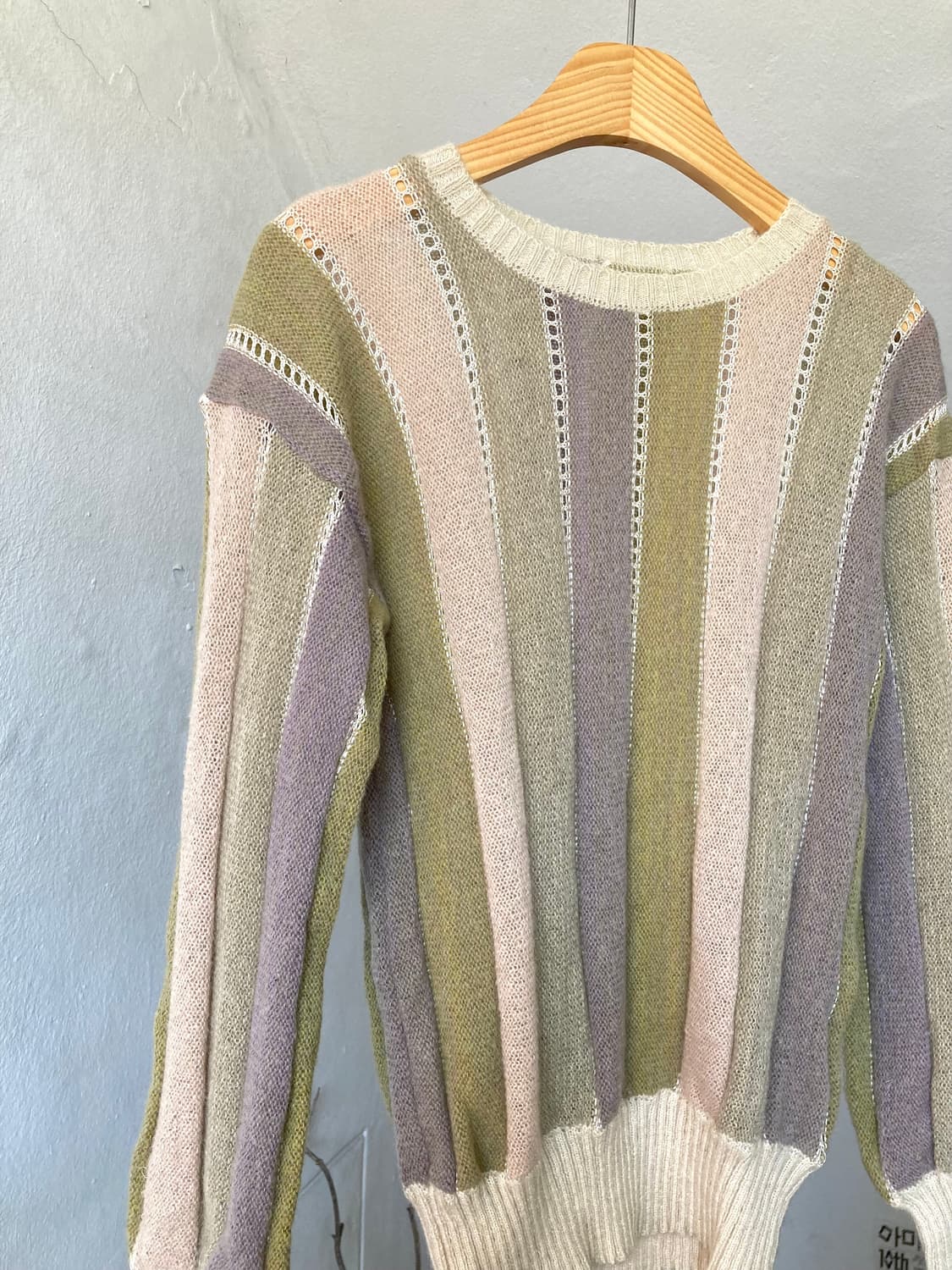 앙고라 모리걸 스트라이프 니트탑 상품이미지2