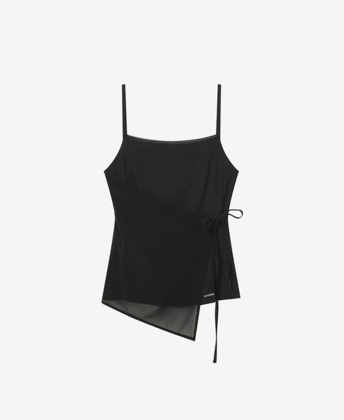 미세키서울 Sheer mod wrap sleeveless BLACK  상품이미지1