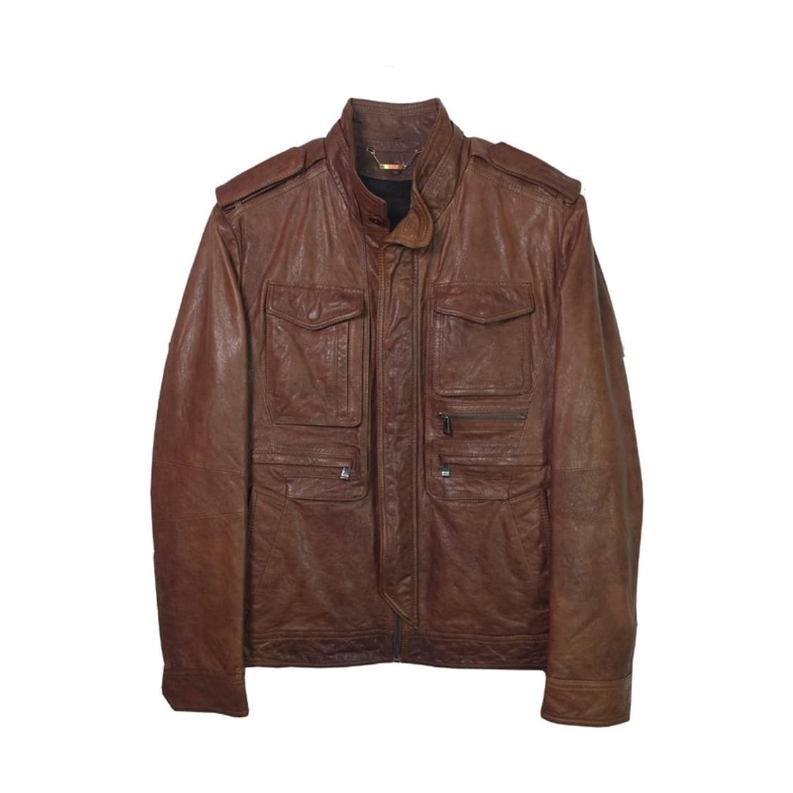 ANDZ 양가죽 퍼안감 브라운 레더 자켓 L 상품이미지1
