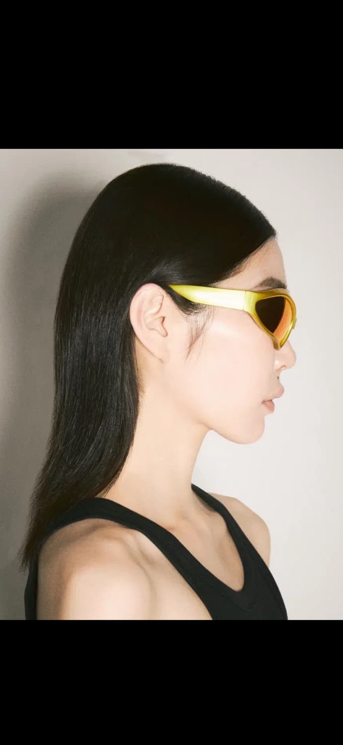 발렌시아가 페넥 오발 선글라스 옐로우 레드 상품이미지6