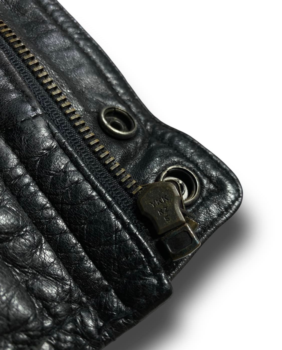 90s Vintage Black Leather Jacket 상품이미지3